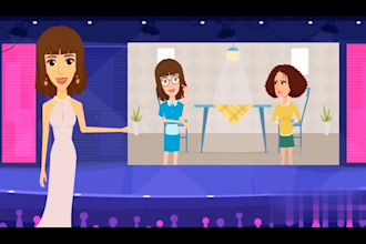 create 2d cartoon children illustration video, 2d cartoon animation