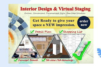 create mood board, shopping list and virtual staging