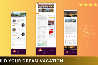 create vacation website, rental website, booking website, vacation rental