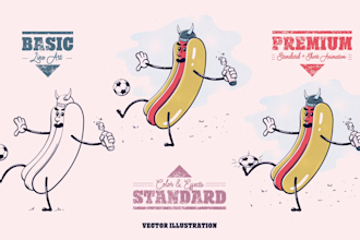 get a unique 1930s cartoon style character or mascot for pfp, nfts, video game