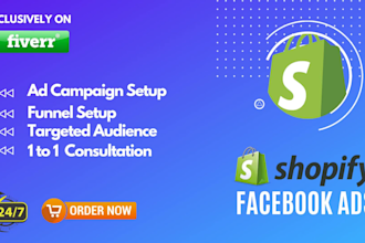 create and setup shopify facebook ads campaign