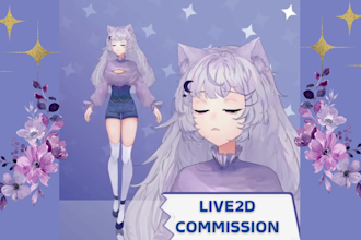 design and rig quality live2d model into vtuber live2d cubism for vtuber studio