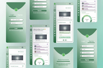 craft mobile app ui ux design, wireframes and prototype in figma
