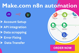 set up make com automation n8n ai agent workflow