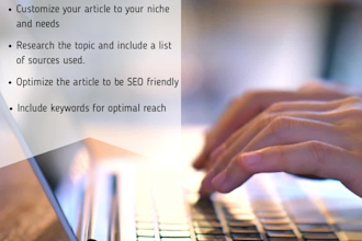 write expert blog post and articles with full SEO optimization