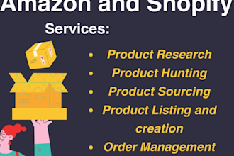 be your shopify and amazon VA and dropshipping manager