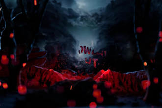 create dark forest halloween intro, video