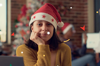create animated happy christmas video for you