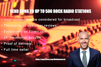 send your song to up to 500 rock radio stations