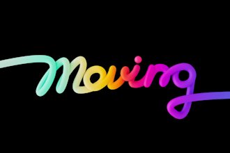 create an elegant 3d text, static or animated