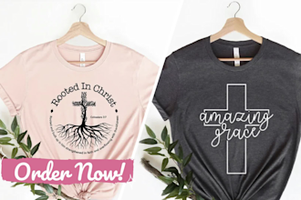 do bulk christian religious t shirt designs in 24 hours