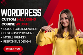 build a wordpress website elearning website elearning lms wordpress website
