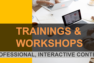 create corporate workshop and training course professionally