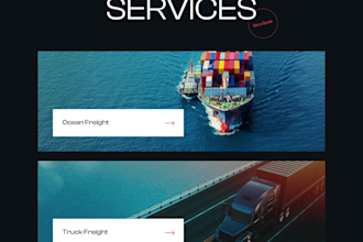 develop a logistics website, transportation website, delivery website