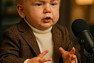 create ai baby podcast for your youtube and tiktok, ai motivational podcast,