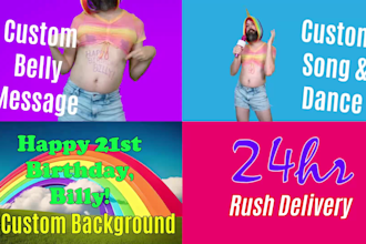 create a custom video message as the sexy unicorn