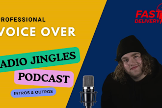 voice over and produce an awesome podcast intro or jingle