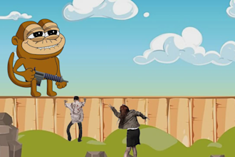 create funny 2d memecoin animation video for your crypto or any other coin
