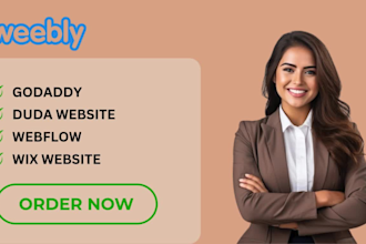 design or redesign godaddy weebly duda webflow or wix studio website