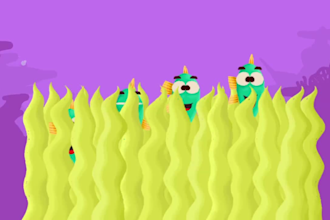 create 2d cute song animation for kids