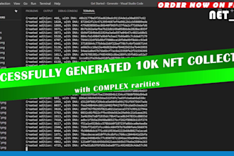 create randomly generated nft collection with complex rarities
