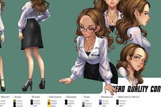 make your awesome character design sheet in any style