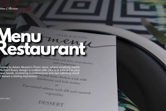 create a digital menu board or printable menu for your café or restaurant