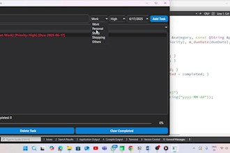 create or fix qt c plus plus gui apps with sqlite and bug fixes