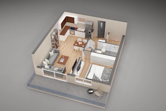 create 3d floor plan