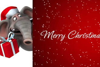 add your logo,text into christmas, happy new year, and happy holidays video
