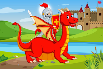 create lovely 2d animation for kids