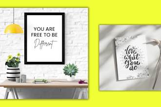 design typography posters, wall art, or motivational quotes