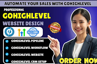 gohighlevel sales funel, landing page, workflow, pipeline, calender, CRM setup
