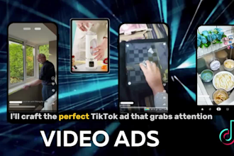 setup viral tiktok dropshpping  video ads, video promo ads and facebook shop