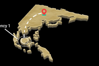 make animation map for location, coordinate, signal