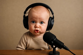 viral ai baby podcast, ai talking baby podcast, ai video, ai baby tiktok podcast