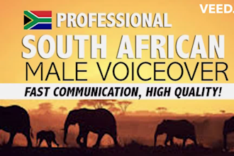 record south african male voiceover zulu or english