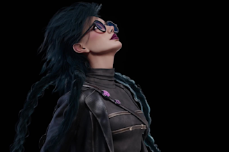 create realistic 3d character designs, game characters, and nft models