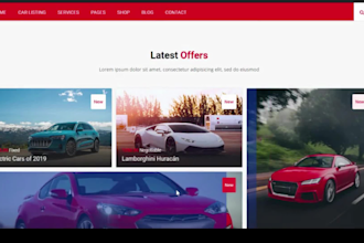 design a car dealership and rental website for your brand with SEO optimization