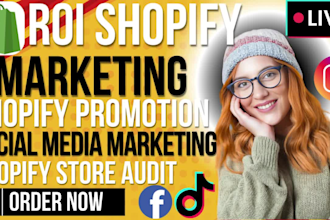 do roi shopify marketing, shopify sales promotion on fb, tiktok ads campaign