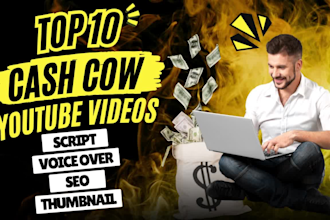 create cash cow videos, professional top 10 video editing and youtube automation