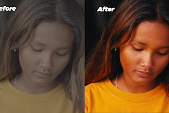 video color grading and color correction within 24 hours