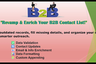provide b2b data enrichment, appending, and lead data completion