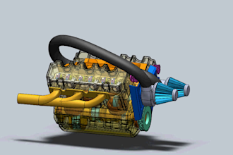 do 3d model mechanical design by solid works