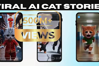 create viral ai cat stories shorts for youtube and tiktok