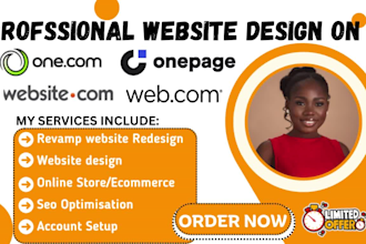 be your professional website on one com web com onepage website com