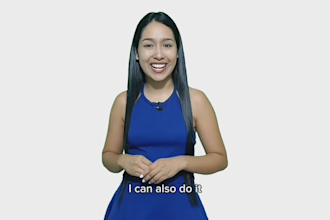 be your video spokesperson in english or spanish