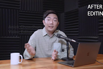 edit podcast audio, video