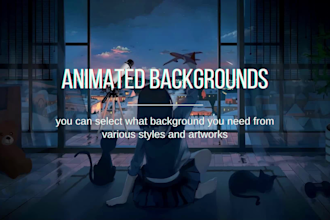 make 10 hours of lofi animated music videos for youtube