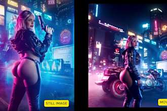do any type photoshop editing, retouch or make image to video